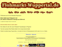 Tablet Screenshot of flohmarkt-wuppertal.de